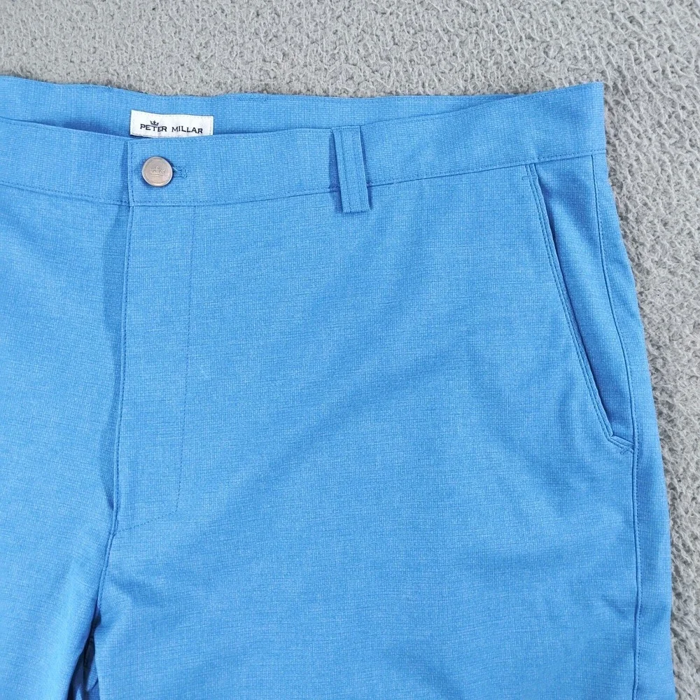 Peter Millar Shorts Mens 40 Blue Crown Sport Performance Wicking Golf Chino EUC - Picture 8 of 16